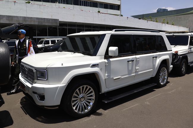 DPR Dukung Prabowo Larang Menteri Pakai Mobil Mewah Mobil Presiden Prabowo Maung Garuda produksi Pindad. Foto : Ist