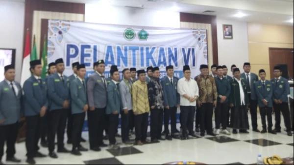 IPNU Tangsel Berupaya Perkuat Kaderisasi Proses pelantikan IPNU Tangsel di gedung DPRD Kota Tangael.