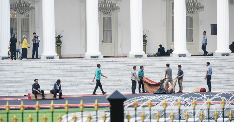 Istana Dipercantik Sambut Presiden Baru, Kipas Dibersihkan, Tembok Dicat, Keramik Diganti Foto : Ist