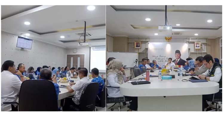 Menteri Dan Wamen Gayanya Unik-Unik Suasana rapat di kantor Kementerian PKP. Foto : Ist