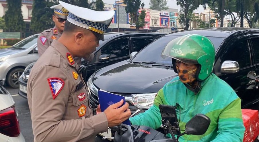 Polres Tangsel Catat 256 Pelanggar dalam Sepekan Operasi Zebra Jaya 2024 Foto : Ist