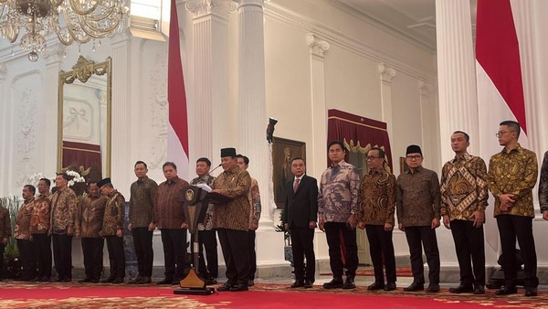 Prabowo Umumkan Menteri Kabinet Merah Putih 2024-2029, Ini Rinciannya Foto : Ist