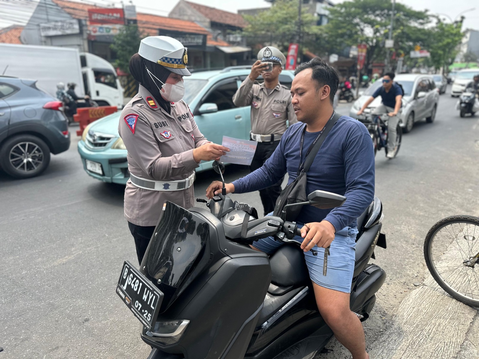 Ratusan Pelanggar Terjaring Operasi Zebra di Tangsel, Polisi Terapkan Tilang Elektronik Foto : Ist