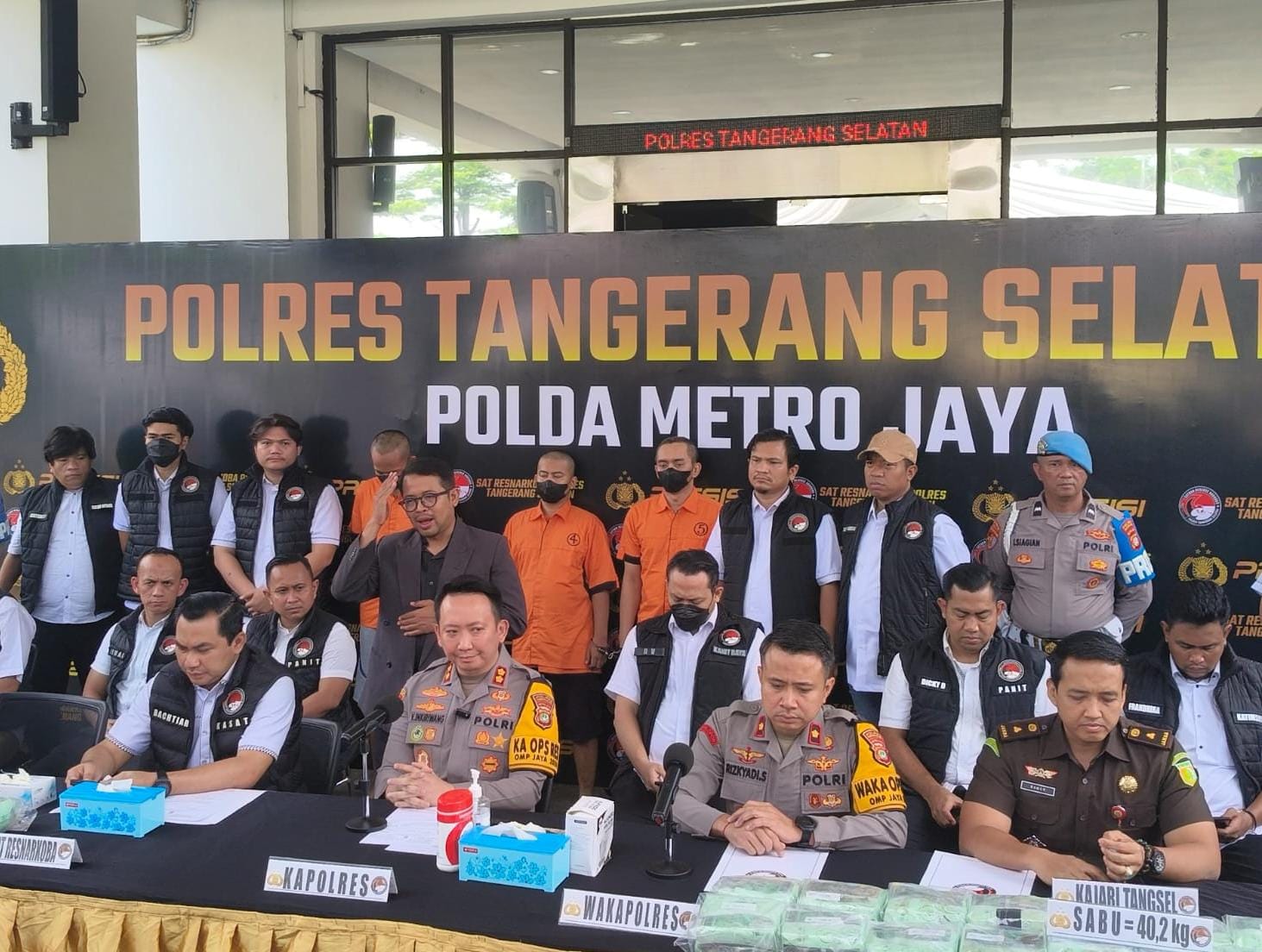 Gagalkan Peredaran Sabu Senilai Rp80 M, Polres Tangsel Bekuk 3 Pengedar Jaringan Sumatera-Jawa Foto : Ist