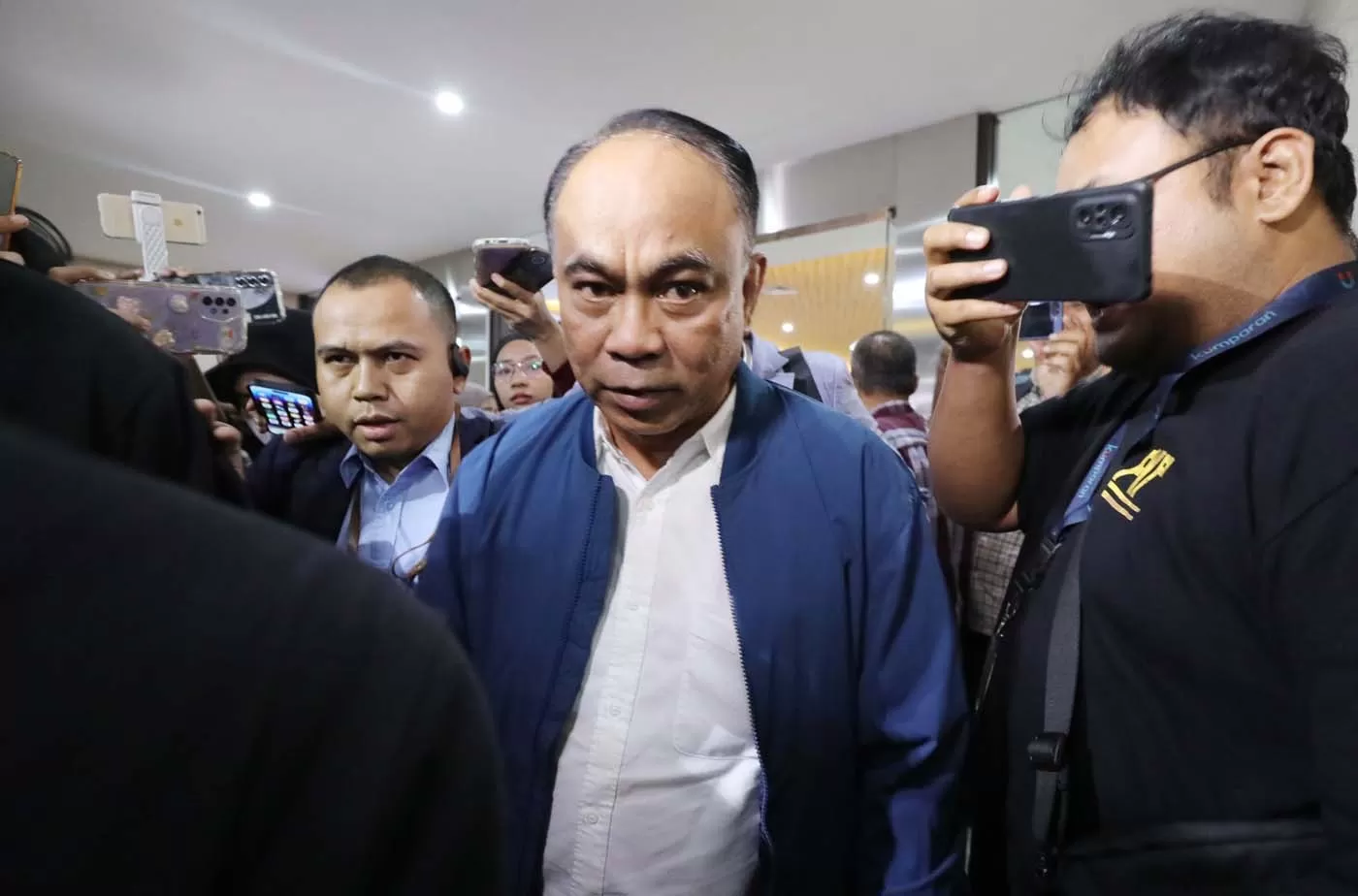 Budi Arie saat pemeriksaan di Bareskrim. Foto : Ist