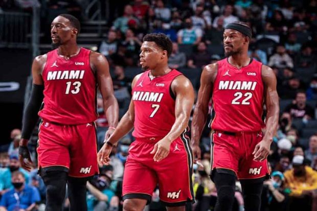 Laga NBA, Miami Heat Menang Tipis 101-100 Dari Rockets Tim basket Miami Heat. Foto : Ist