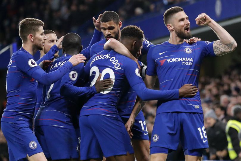 Liga Inggris: Chelsea Gunduli Spurs, Arsenal Imbang Selebrasi tim Chelsea. Foto : Ist
