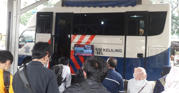 Lokasi Pembuatan SIM Keliling Jakarta, Senin 02 Desember 2024 Foto : Ist