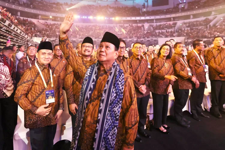 Presiden Prabowo Klarifikasi Soal Pengampunan Koruptor Presiden Prabowo pada acara peringatN Natal bersama di Area GBK. Foto : Ist