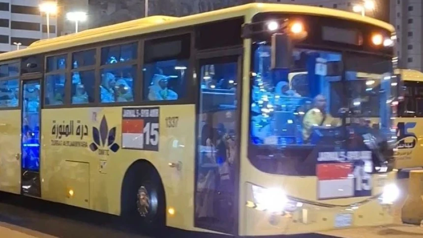 Jemaah Haji 2025 Akan Dapat Tempat Terbaik Di Saudi Bus untuk jamaah Haji Indonesia. Foto : Ist