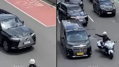 Patwal Disebut Arogan Saat Kawal RI 36, Dirlantas Minta Maaf Foto : marc