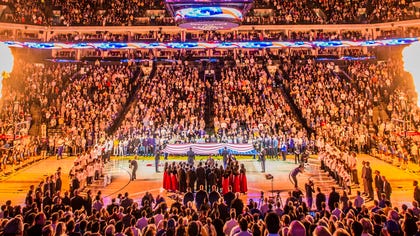 Laga NBA, Warriors Pecundangi Orlando Magic Kandang klub basket Golden State Warriors. Foto : Ist