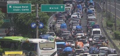 Lokasi Pengalihan Arus Lalu Lintas di Titik Kemacetan Jalur Arteri Tangerang-Merak Foto : Ist