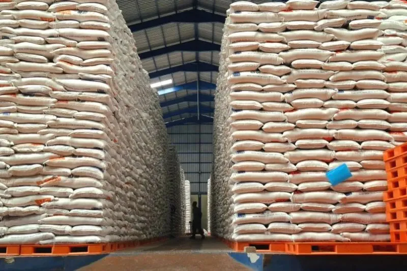 Alhamdullilah, Stok Beras Kita Melimpah Tembus 3,7 Juta Ton Gudang Bulog. Foto : Ist