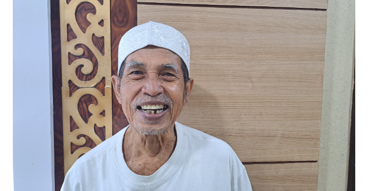 Dari Marbot di BSD, Ngak Menyangka Bisa Ke Naik Haji Jamaah Haji asal Tangsel Kakek Hasanuddin. Foto : Ist