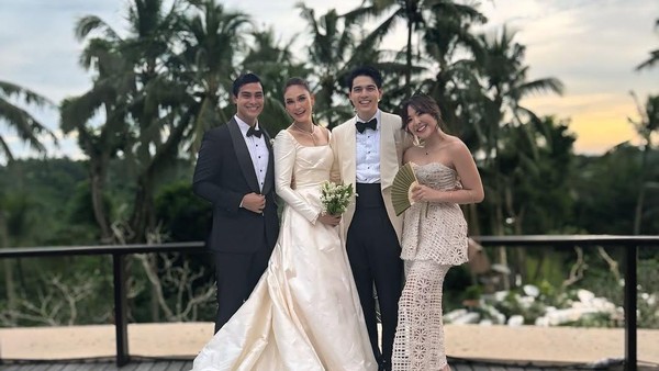 Gisella Anastasia, Kenalkan Pacar Barunya Gisella Anastasia dan Cinta Brian bersama sang pengantin Luna Maya dan Maxime. Foto : Ist