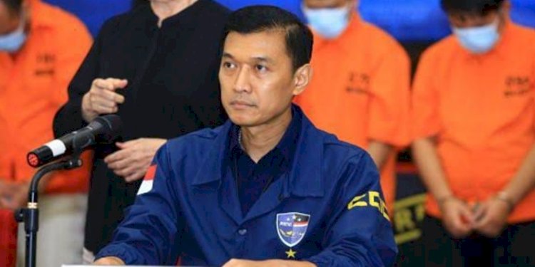 HB Dipantau Sejak Di Kamboja Dirtipidsiber Bareskrim Polri, Brigjen Himawan Bayu Aji saat memberikan keterangan pers. Foto : Ist