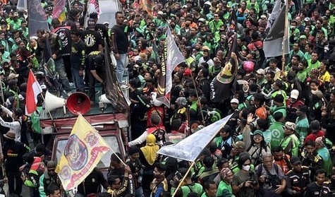 Ini Tuntutan Driver Ojol yang Akan Demo Matikan Aplikasi Massal Besok Ìlustrasi. Foto : Ist