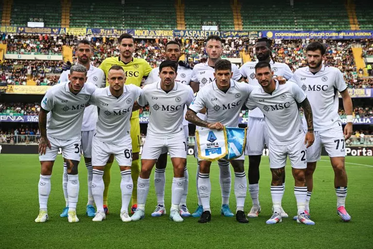 Juara Liga Italia 2025 Napoli Ditantang Genoa Skuad Napoli. Foto : Ist