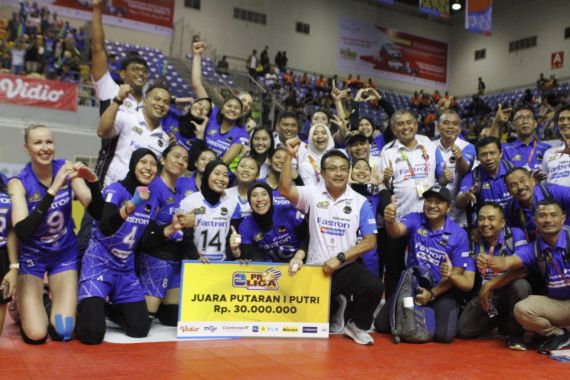 Kalahkan Popsivo Polwan, Jakarta Pertamina Enduro Juara Putri Proliga 2025 Tim volli putri Pertamina Enduro juara Putri Proliga 2025. Foto : Ist