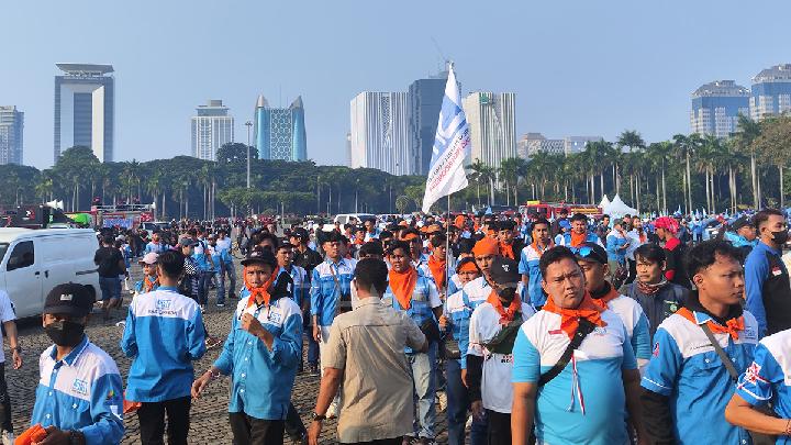 Peringatan Hari Buruh 2025 di Monas. Foto : Ist