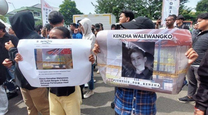 Kasus Kematian Kenzha Mahasiswa Sospol UKI Harus Diungkap Seterang-terangnya Foto : Ist