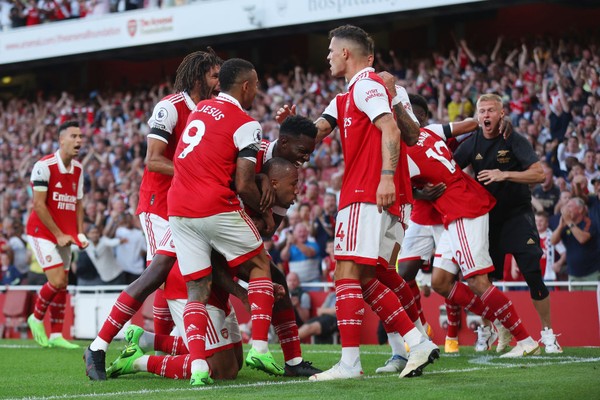Liga Inggris Selebrasi skuad Arsenal. Foto : Ist