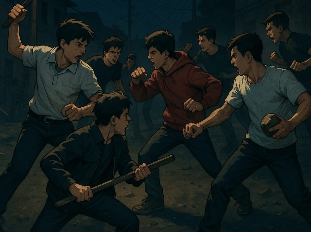 Operasi Berantas Jaya, Polsek Cisauk Amankan 2 DPO Pelaku Tawuran yang Tewaskan Korbannya TAWURAN. Ilustrasi tawuran remaja. Foto : Ist