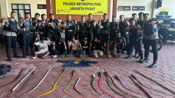 Polisi Selamatkan Sejumlah Remaja dari Aksi Tawuran di Jakpus Foto : Ist