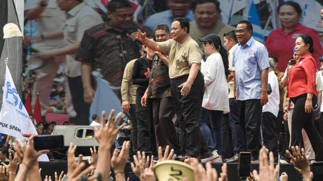 Presiden Serius Garap RUU Perampasan Aset Presiden Prabowo pada perayaan Hari Buruh di Monas. Foto : Ist