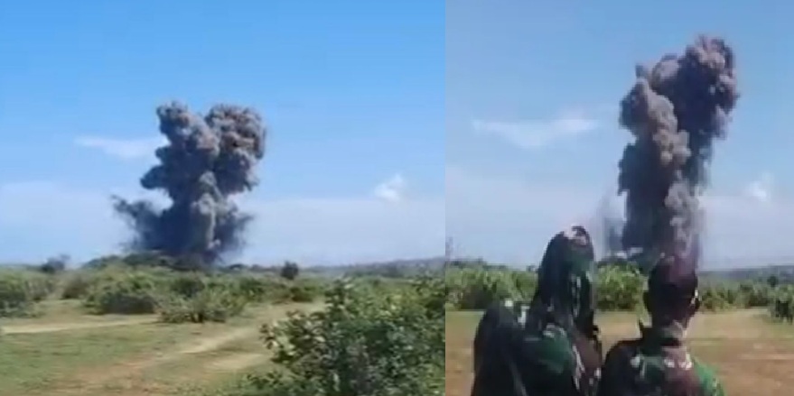 TNI AD Lanjutkan Investigasi di TKP Ledakan Amunisi Garut Foto : Ist