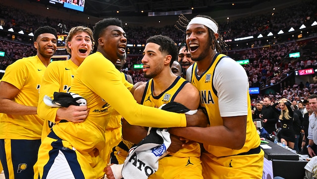 Final NBA, Indiana Pacers Unggul 2-1 Dari Oklahoma City Thunder Selebrasi tim Indiana Pacers usai mengalahkan Oklahoma City Thunder. Foto : Ist