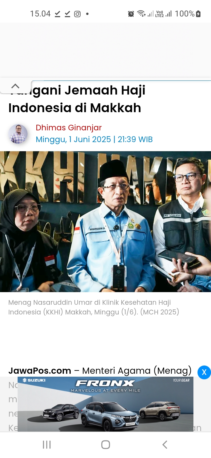 Menag Nego Saudi Agar Klinik Kesehatan Haji Indonesia di Makkah Bisa Beroperasi Menag Nasaruddin Umar di Klinik Kesehatan Haji Indonesia (KKHI) Makkah, Minggu (1/6). Foto : Ist