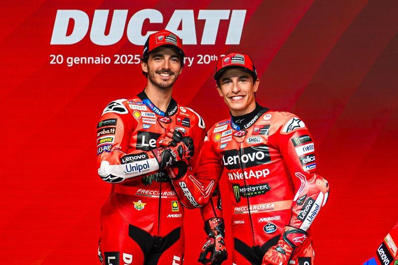 MotoGP, Ducati Ngoprek Mesin Bikin Motor Makin Ngacir Pembalap Tim Ducati Francesco “Pecco” Bagnaia dan Marc Marquez. Foto : Ist