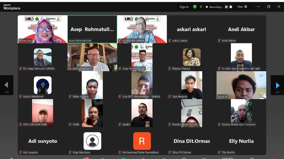 Pemerintah Dinilai Gagal Tangani Ormas dan Premanisme Webinar melalui zoom meeting yang bertajuk “Menyoal Efektivitas Satgas Anti Premanisme dan Ormas Bermasalah,” Jumat (27/6/2025). (Ist)