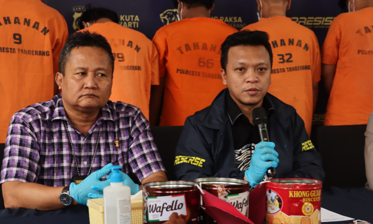 Polisi Amankan 7 Oknum Ormas Pemalak Sopir Truk di Tangerang Foto : Ist