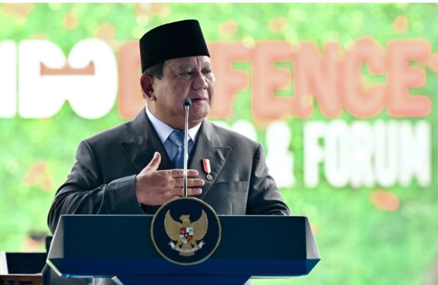 Prabowo Optimis Ekonomi RI Masuk 5 Besar Dunia Presiden Prabowo pada acara Indo Defence 2025. Foto : Ist