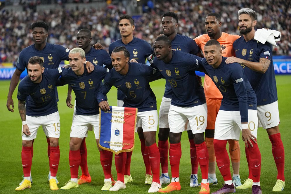 Prancis Gondol Posisi Ketiga UEFA Nations League 2024/25 Skuad Prancis. Foto : Ist