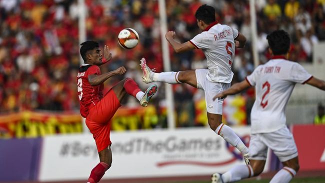 Babak Pertama, Jens Revan Cs Tertinggal 1-0 Dari Vietnam Laga Garuda Muda vs Vietnam. Foto : Ist