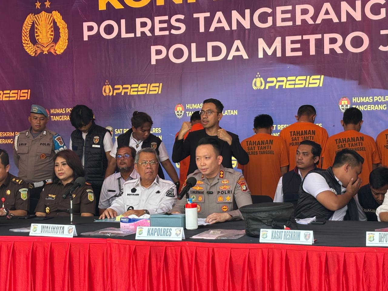 Polres Tangsel gelar jumpa pers ungkap kasus kekerasan seksual yang terjadi di wilayah hukum Polres Tangsel.