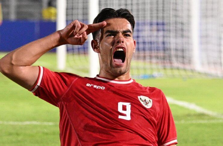 Garuda Muda Bantai Brunai, Jens Raven Gacor Borong 5 Gol Bomber Garuda Muda Jens Raven Gacor. Foto : Ist