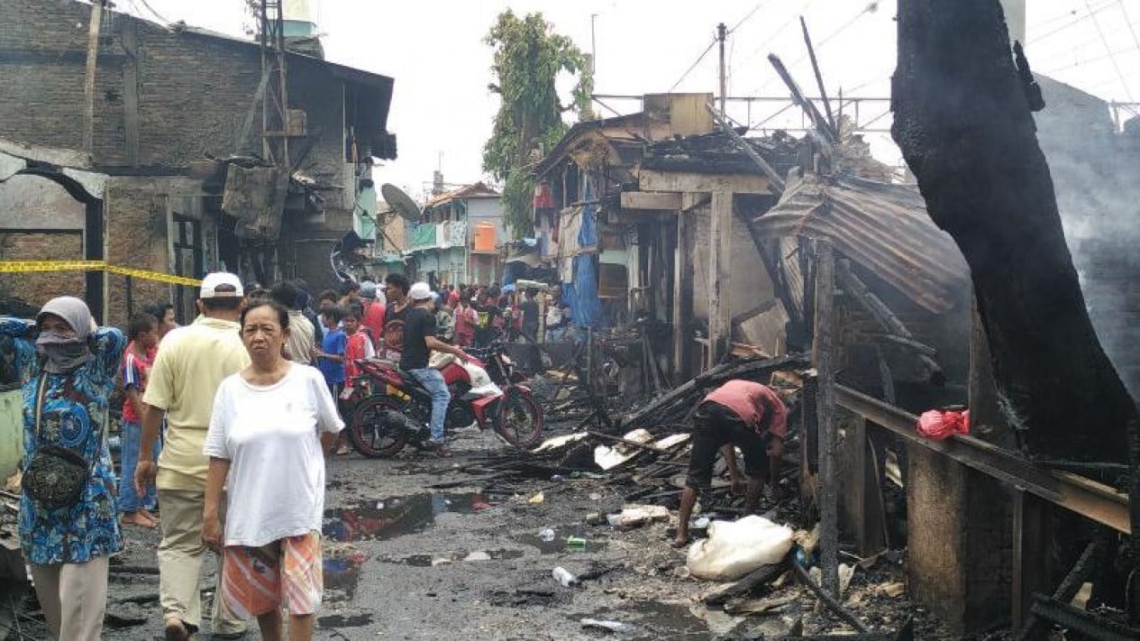 Kebakaran Di Bukit Duri Tewaskan 4 Anak-Anak Lokasi kebakaran di Bukit Duri, Tebet. Foto : Ist