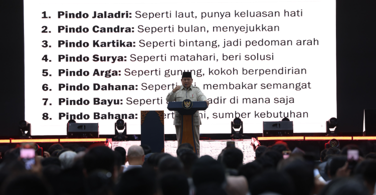 Presiden Prabowo saat berada di Konggres PSI di Solo, Minggu (20/7). Foto : Ist