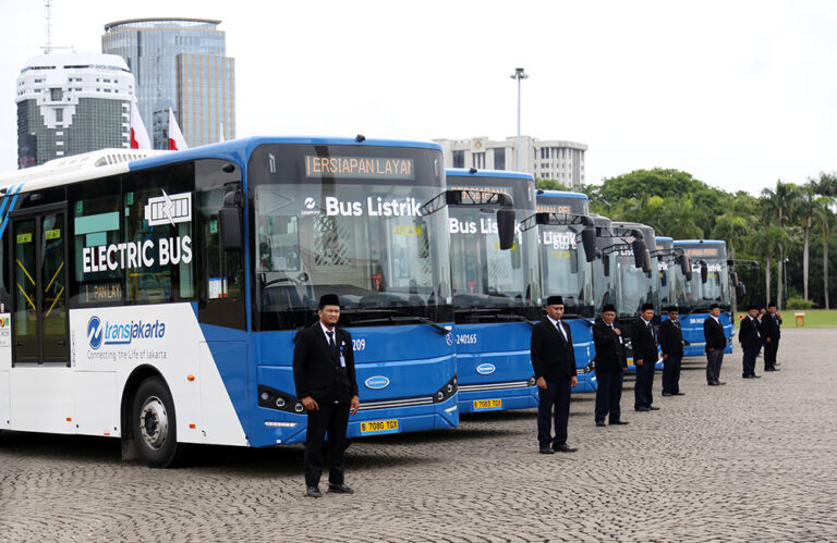 TransJakarta Rute Ancol–Blok M Segera Diluncurkan Armada Bus Electric TransJakarta. Foto : Ist