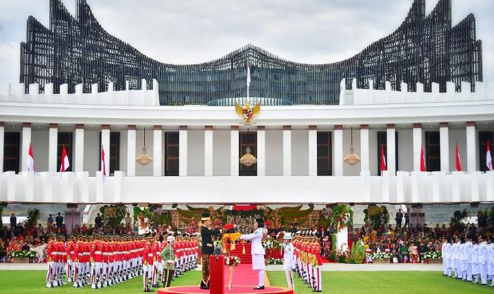 Upacara HUT Ke-80 RI Digelar Di Jakarta Upacara HUT RI ke 79 digelar di IKN. Foto : Ist