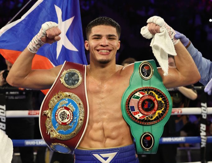 Xander Zayas Juara Dunia WBO Kelas Super Welter Petinju asal Puerto Riko Xander Zayas. Foto : Ist