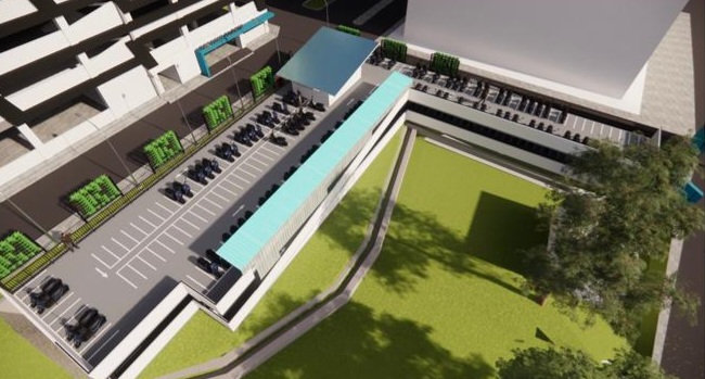 DCKTR Tangsel Bangun Gedung Parkir Tampung 312 Sepeda Motor Rencana gedung parkir roda dua di kawasan perkantoran Lengkong Wetan, Kecamatan Serpong. Foto : Ist
