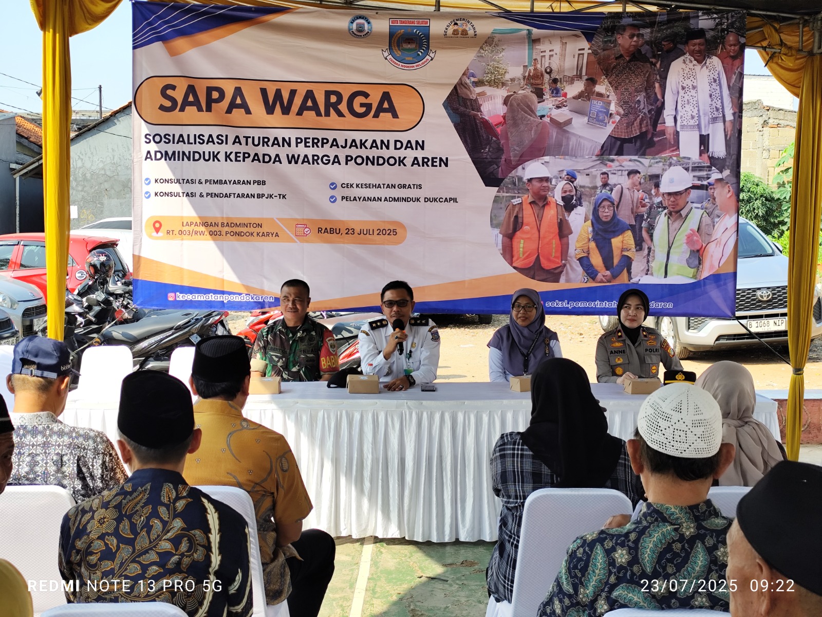 Program SAPA WARGA Pondok Aren atau Sosialisasi Aturan Perpajakan dan Administrasi Kependudukan. (Ist)