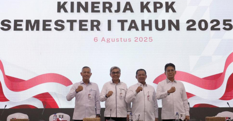 KPK Minta Maaf, Tahun Ini Baru 2 Kali OTT Konferensi pers kinerja KPK Semester I-2025. Foto: Ist