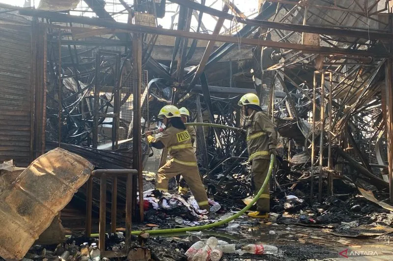Pasar Taman Puring Sudah Tiga Kali Dilalap Api Pasar Taman Puring saat kebakaran. Foto : Ist